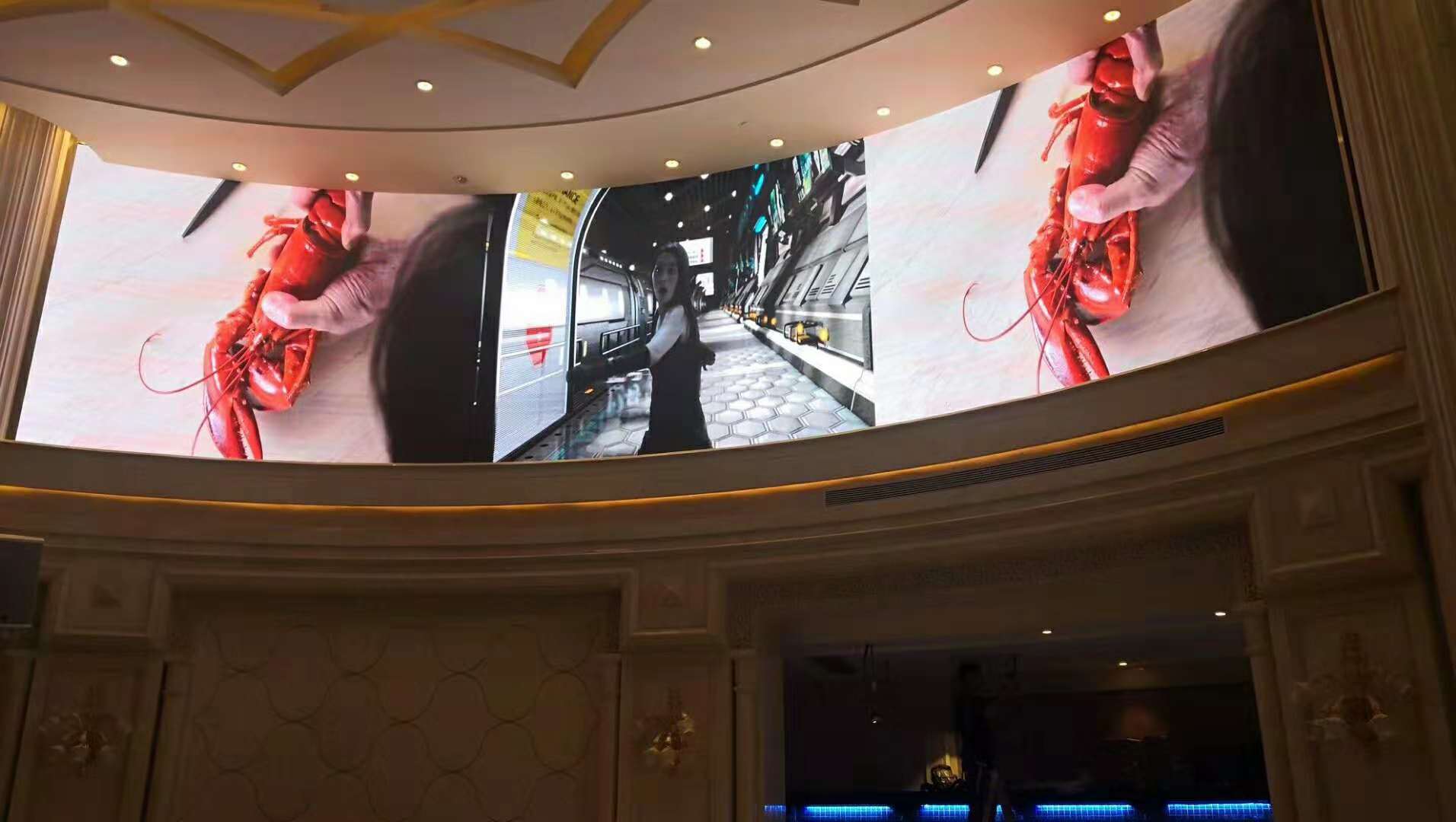 The indoor P2 arc full-color display in Guilin, Guangxi was successfully completed